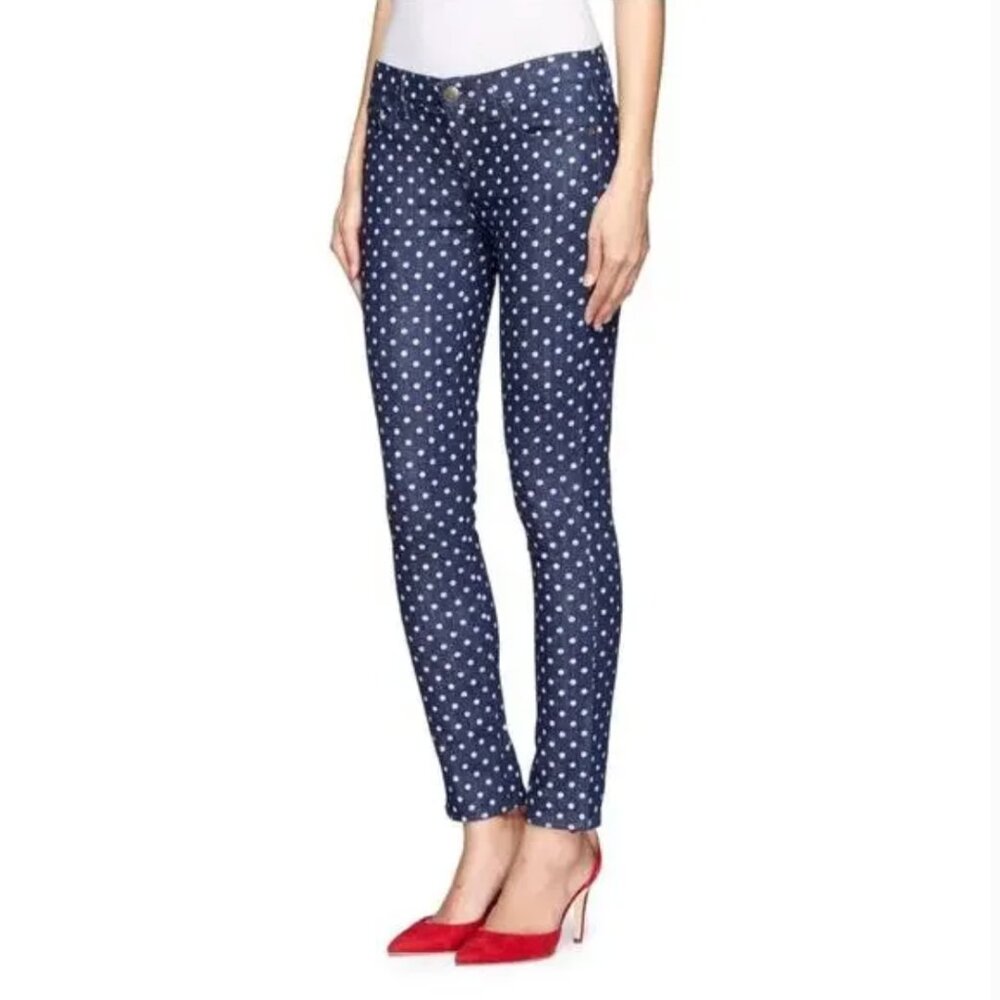 J. Crew Toothpick Ankle Jeans in Dot